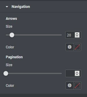 Navigation Section Under Content Tab